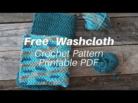 Free Washcloth half double herringbone stitch Crochet Pattern
