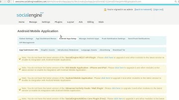Create new project number and API Key for Push Notifications