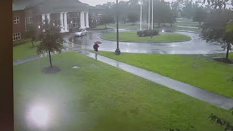 Scary video shows man being nearly struck by lightning