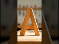 Carving Style Letter A 🅰️ | Learn Alphabet A for Kids | ABC Wood Carving Art #shortfeed