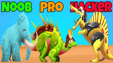 Noob vs Pro vs Hacker: Dino Bash Battles Begin!