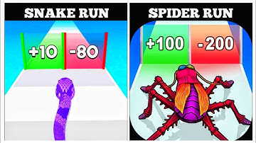 Snake Run Race vs Spider Evolution - Android iOS Mobile Gameplay Walkthrough @KLSKINBOX