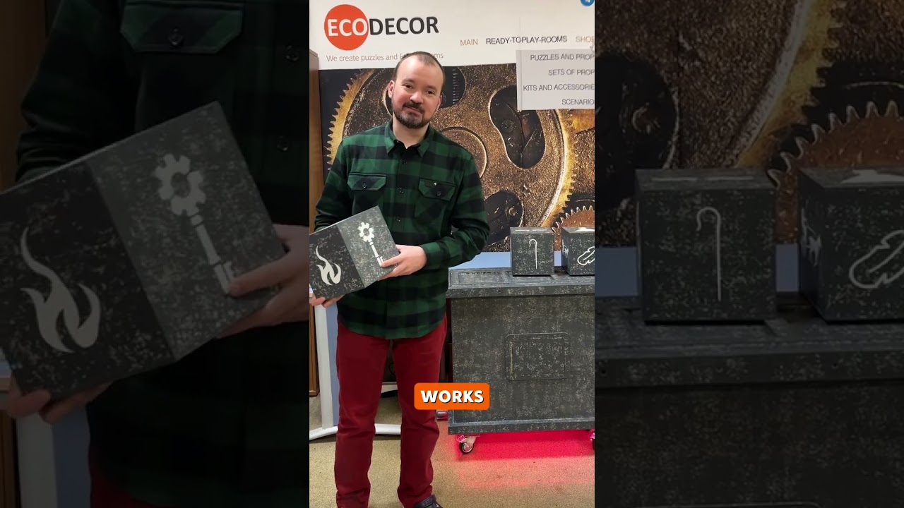 Escape room puzzle Altar and cubes.