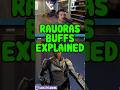 ALL OF RAUORAS BUFFS EXPLAINED (SIEGE SCHOOL) #shorts