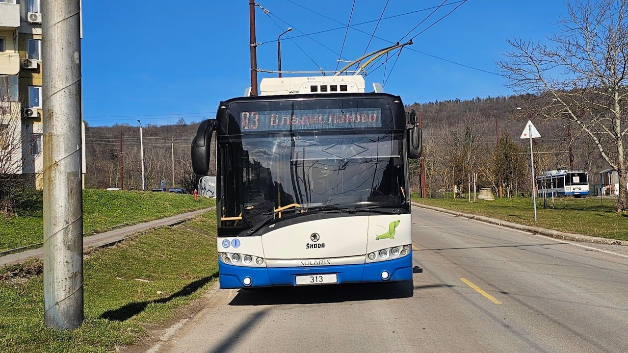 Škoda 26tr Solaris /313, 309/ - Движение по ул. Янко Мустаков