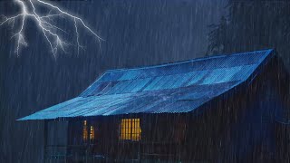 10 Hours of good sleep with the sound of rain falling hard on the old metal roof by Sonido De La Lluvia 734 views 7 days ago 10 hours