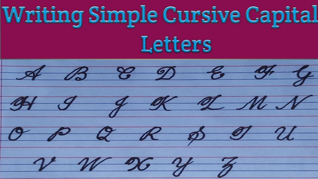 Handwriting Practicewriting Cursive Capital Letter Abcdcursive