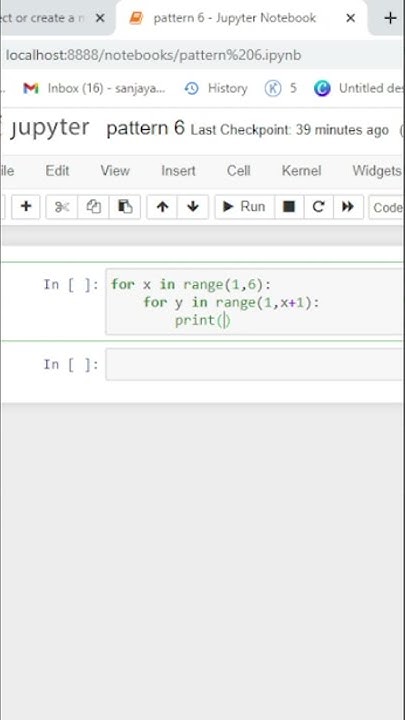 python pattern 6 | star patterns in python| python programming using ...