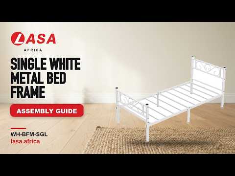 Single White Metal Bed Frame – Assembly