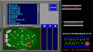 AMIGA Cricket Amiga AMIGA OCS By Pactronics - Daryl Holden In 1991 cr MST a no cracktro adf zip