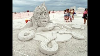 The siesta key crystal classic in florida is a fascinating display of
art, with master sand sculptors from around world gathering on
america's no.1 beach...