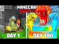 I Survived 100 Days as an ELEMENTAL SNAKE in HARDCORE Minecraft