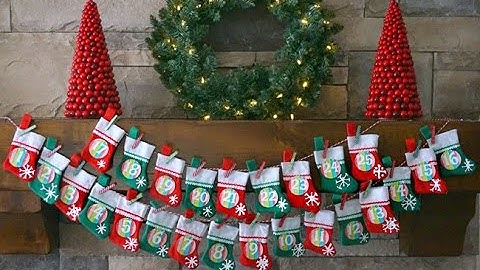 Stocking Advent Calendar Garland