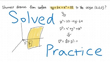 Shortest Distance From Surface to Origin -- Multivariable Calculus/Linear Algebra -- Practice