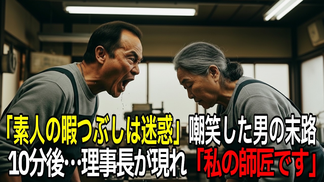 「素人の暇つぶしは迷惑だ」和紙工房で高齢女性を侮辱した職人、10分後に現れた理事長の一言「私の師匠です」【感動する話】【朗読】