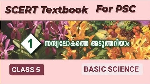 SCERT | CLASS 5 | BASIC SCIENCE| CHAPTER 1| സസ്യലോകത്തെ അടുത്തറിയാം| KERALA PSC
