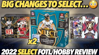 FIRST LOOK AT THE NEW SELECT 🏈 (BIG CHANGES)! 😳🔥 2022 Panini Select Football FOTL Hobby Box Review