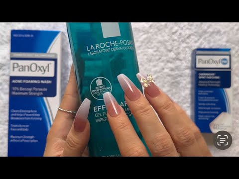 ASMR How I cured my back acne 😄 clicky whisper rambles and tingly tapping for sleep