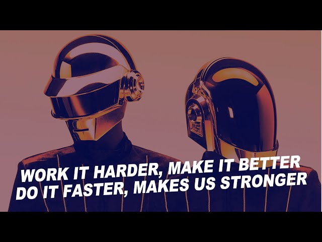 Daft Punk - Harder, Better, Faster, Stronger (Paroles) - YouTube