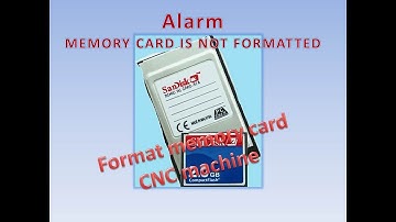 Alarm MEMORY CARD IS NOT FORMATTED CNC Mahine OI-MD