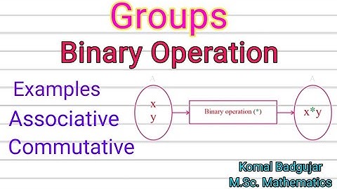 Group Theory - Lec 02 Binary Operations(Composition)| Definition of Binary Operations with Examples