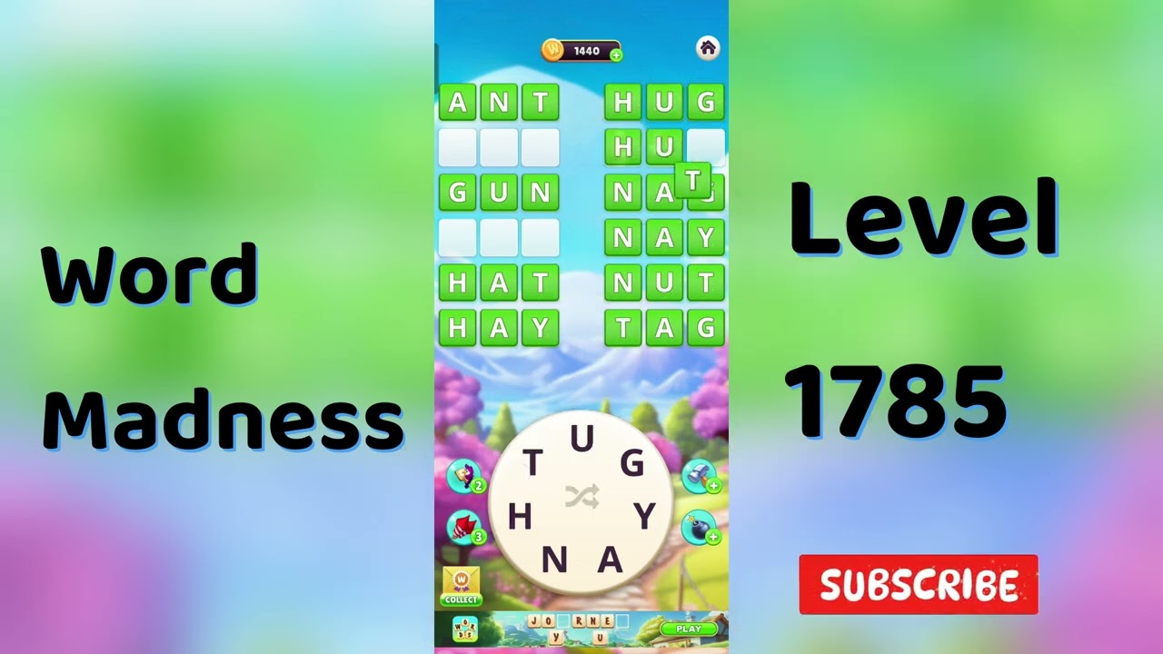 Word Madness Level 1785 Answers 🧠🔥 | All Correct Words Revealed!
