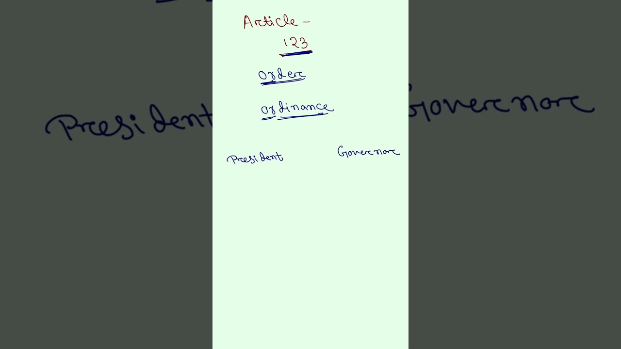 Article 123 କୁ ସହଜରେ ମନେରଖନ୍ତୁ l polity trick l polity trick shorts 