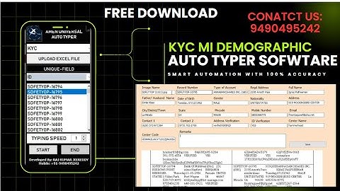 KYC Mi Demographic Form Filling Auto Typer Software