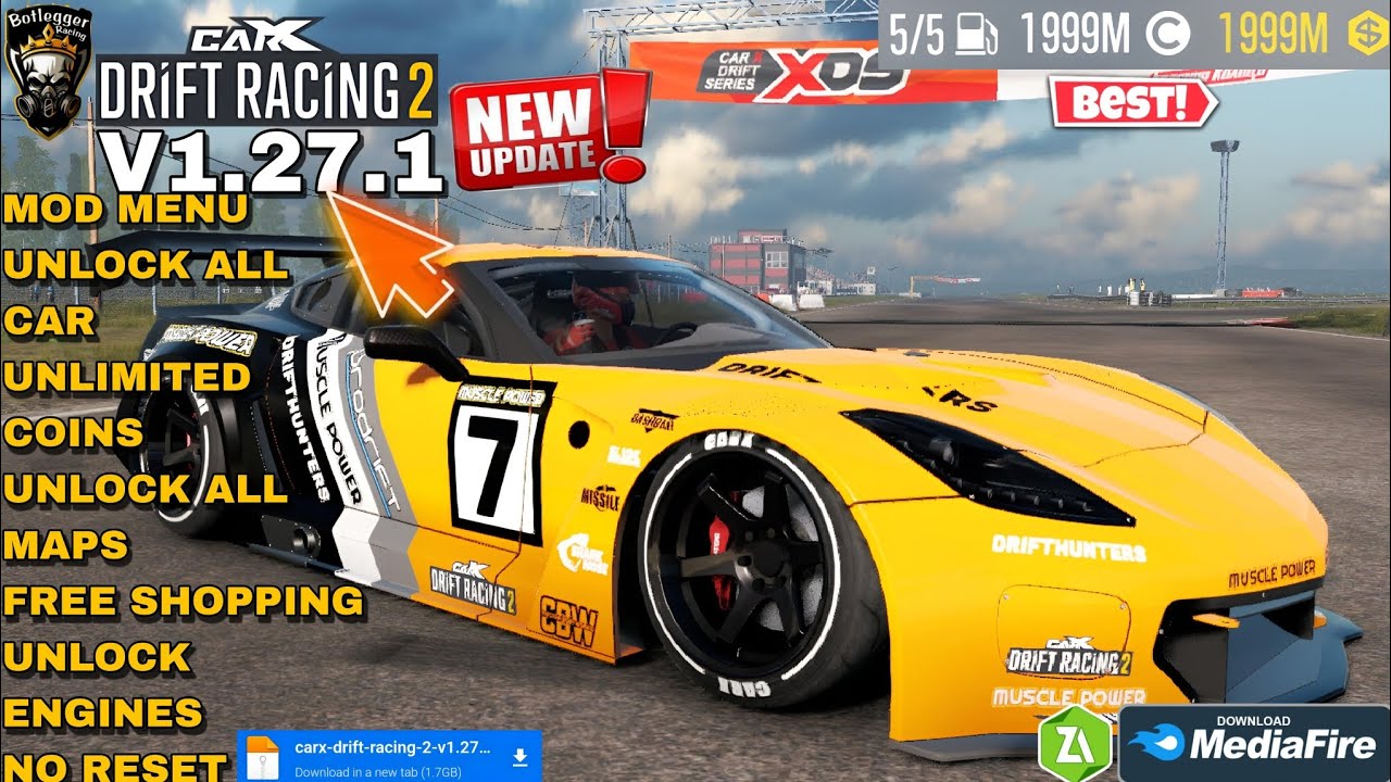 CarX Drift Racing 2 Mod Menu V1.27.1 No Reset Unlock all Cars Free Shopping  Gameplay 