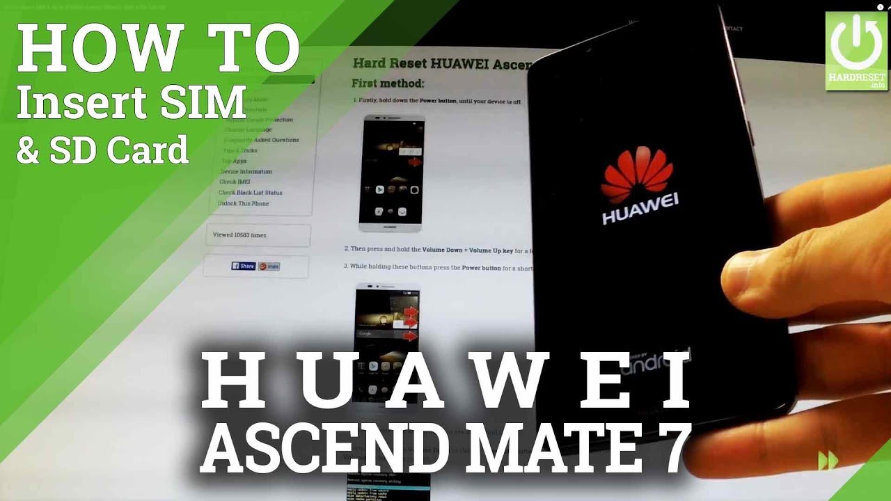 How To Insert Sim Sd In Huawei Ascend Mate 7 Sim Sd Tutorial