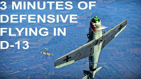 DEFENSIVE FLYING IN FW190-D13 AGAINST 2 PLANES-WAR THUNDER