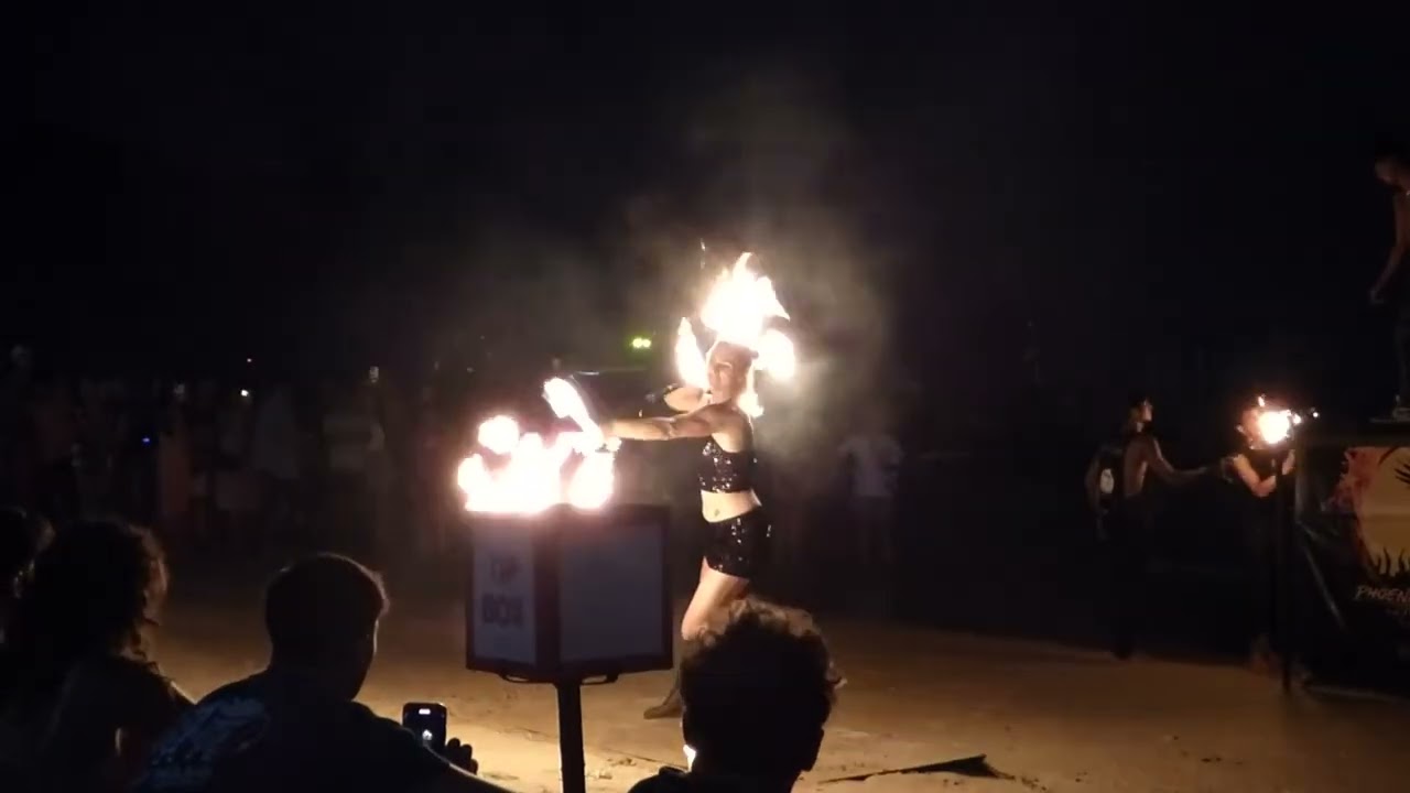 Fireshow  at Ao Nang Beach Krabi Thailand