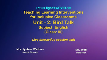 Live Interactions on PM eVidya :Teaching Learning Interventions for Inclusive Classrooms