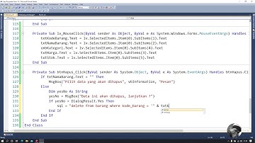 Cara Membuat Delete Data Pada VB.NET MYSQL