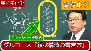 グルコース　鎖状　書き方　フィッシャー投影式　高分子化学　高校化学　エンジョイケミストリープラス　151251