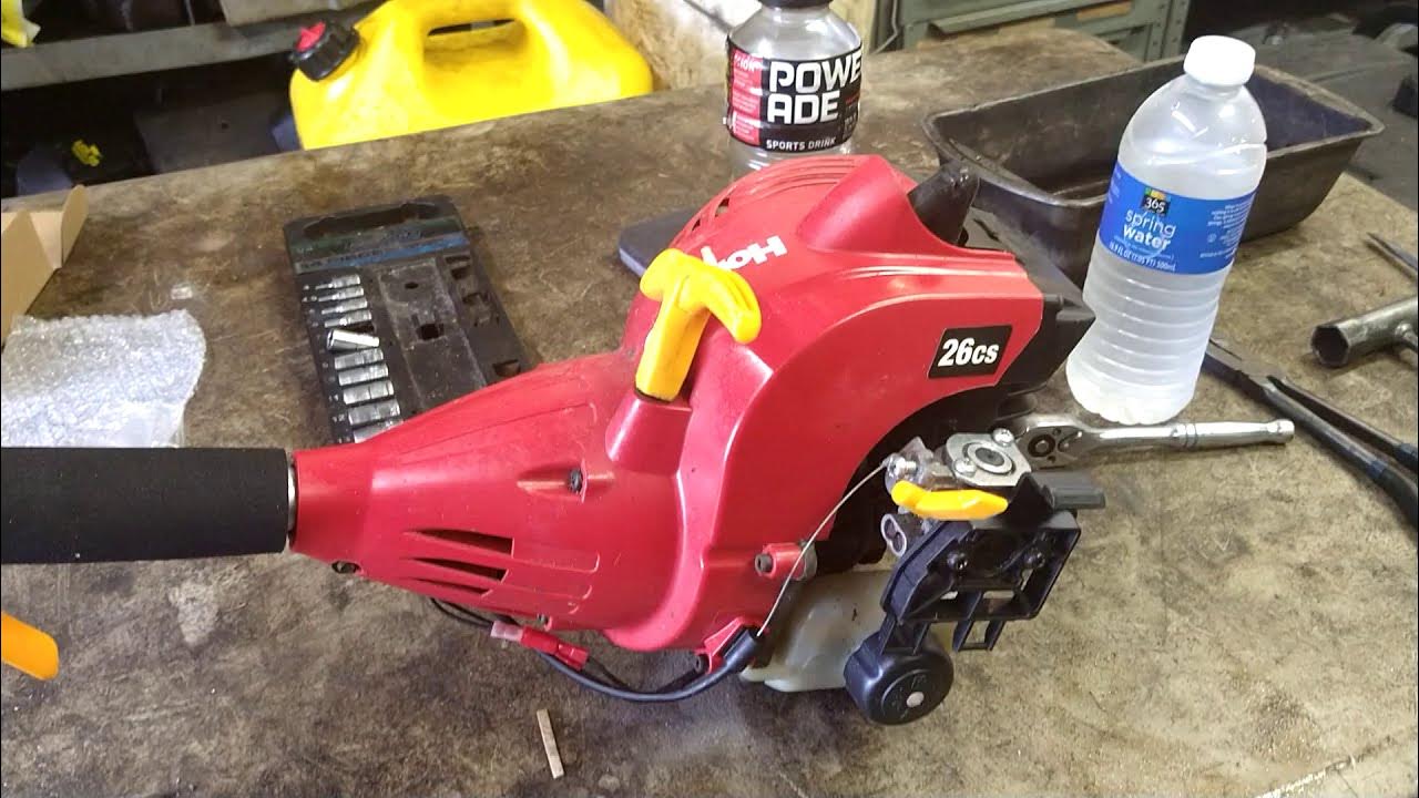 homelite 26cs trimmer carburetor repair - YouTube