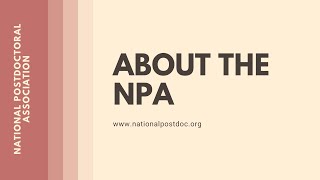 How to join the National Postdoctoral Association