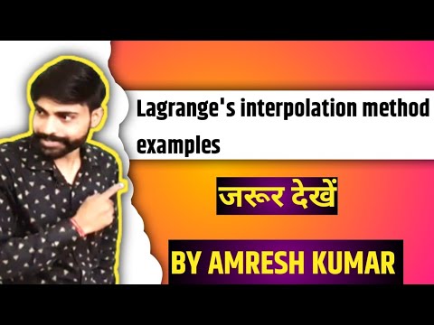 Lagrange's interpolation method
