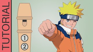 Naruto - The Rising Fighting Spirit - Recorder Flute Tutorial