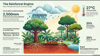 L4 Tropical Rainforest Characteristics ITCZ and Nutrient Cycles Ecosystems GCSE Geography