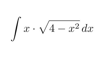 Integral of x*sqrt(4-x^2) (substitution)