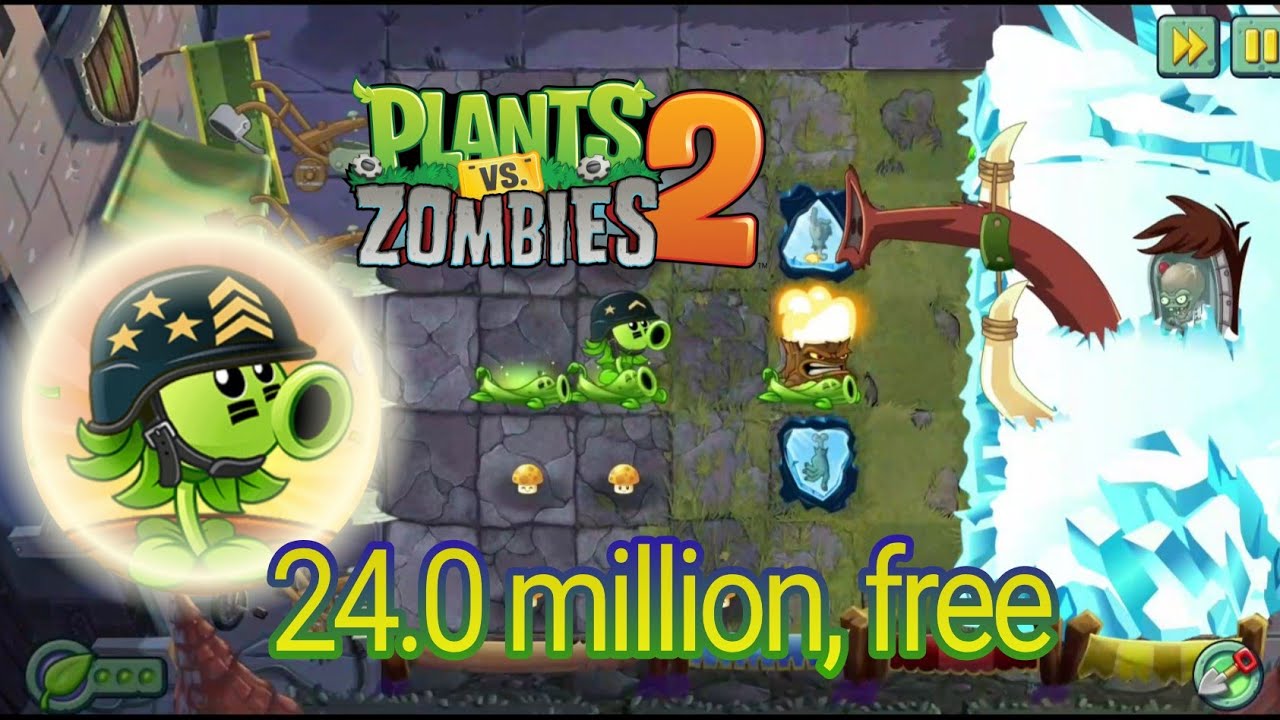 Plants Vs. Zombies 2 Arena Week 231, Mega Gatling Pea Vs Zomboss, 24M  Strategy Using Free Plants - Youtube