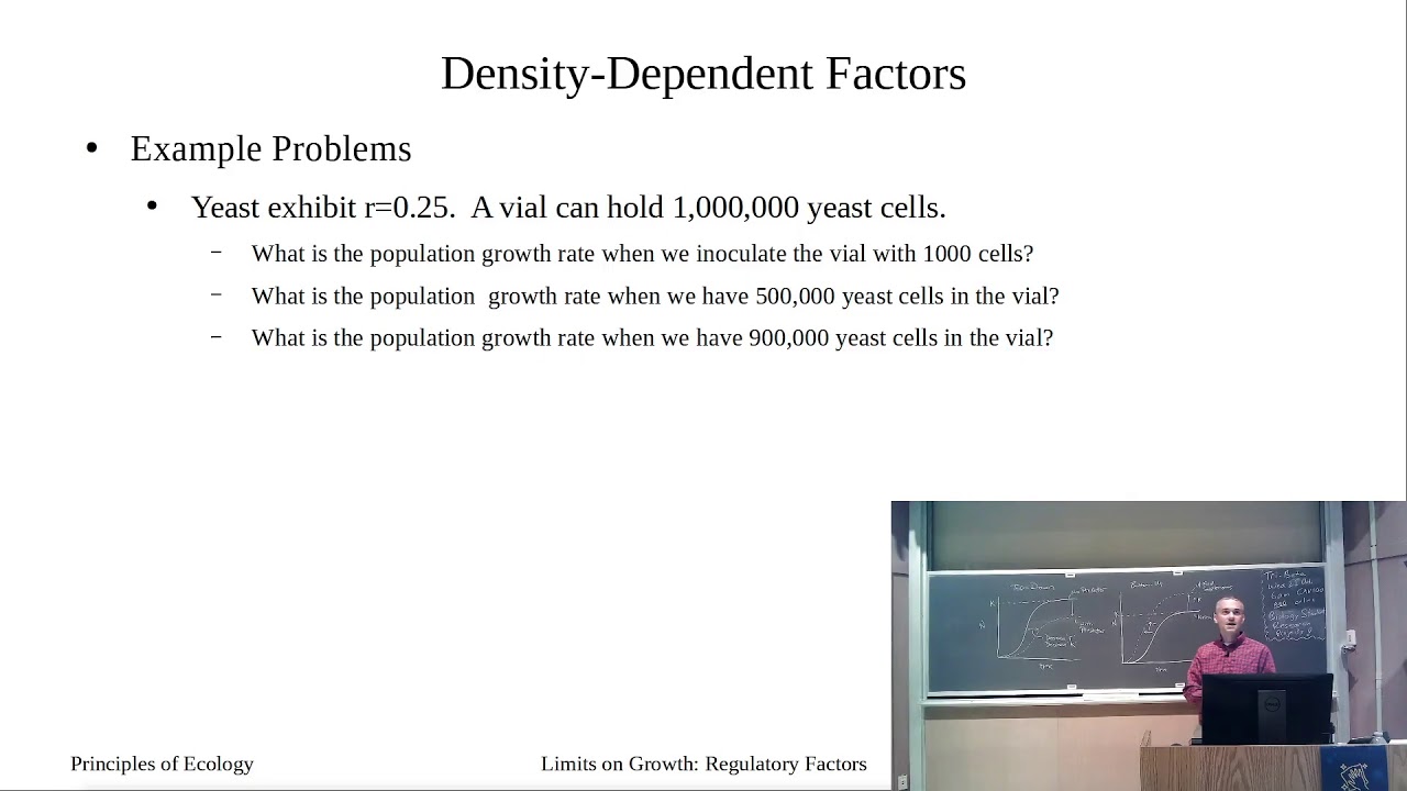 Limits on Population Growth: Regulatory Factors Part I