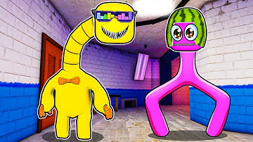 Using SECRET Rainbow Friends in Roblox Hide and Seek