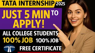 TATA Virtual Internship 2025 | Free Certificate | No Fees No Exam #internship #tata #certificate 