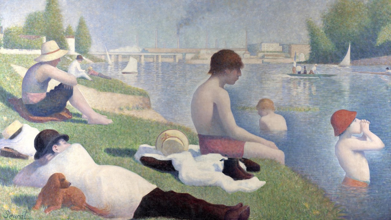 Impressionist Art - Georges Seurat, Bathers at Asnieres