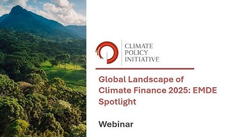 Global Landscape of Climate Finance 2025: EMDE Spotlight