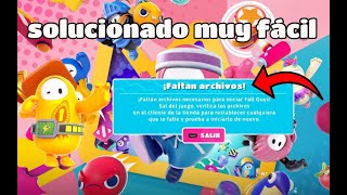 como solucionar el error de fall guys que faltan archivos✅