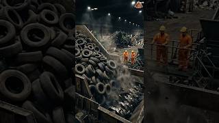 How it's Made: Inside the old tire recycling plant #shorts #process #short #shortfeed