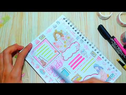Video Hình dán, sticker lụa màu hồng trang trí sổ xinh đẹp,... - youtube